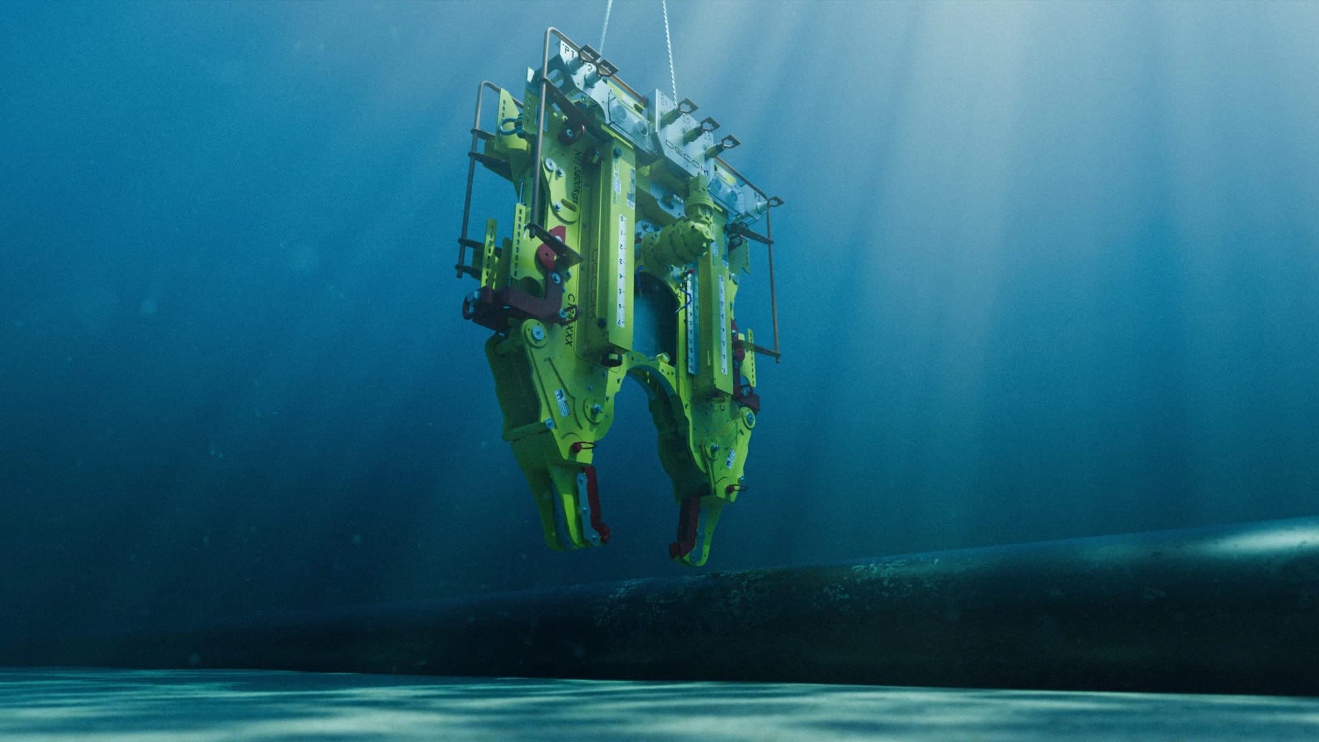 Decom Engineering C1-32 Chopsaw descending underwater