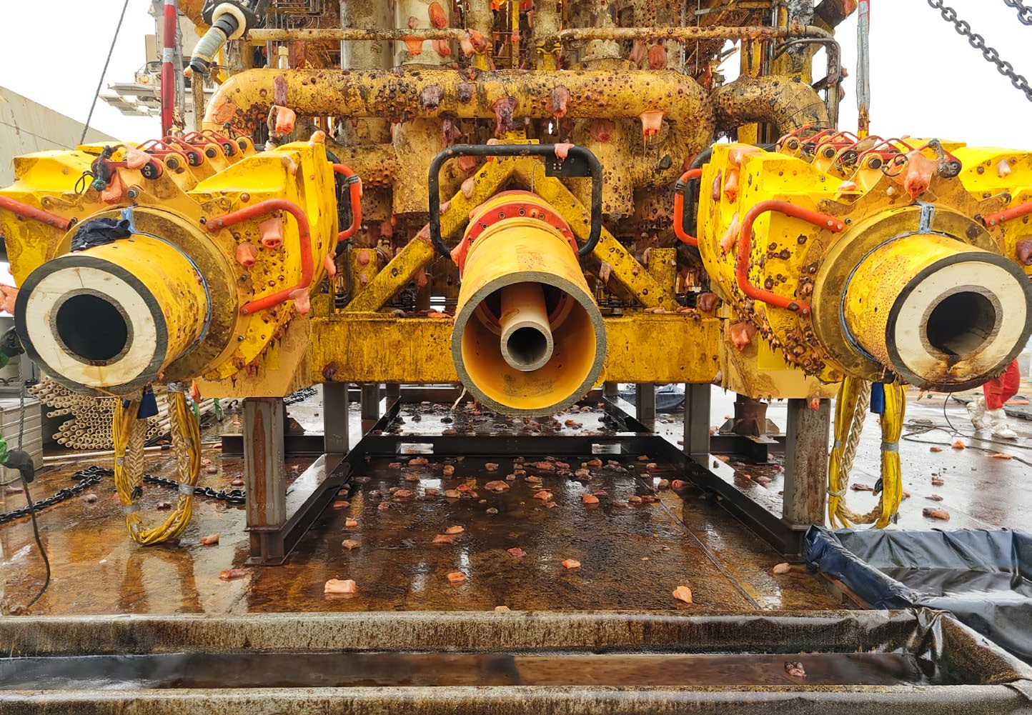C1 chop saw deployed on a ship in South Africa