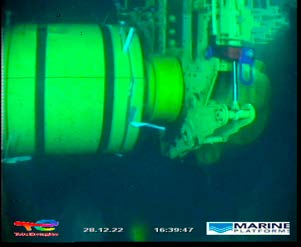 Underwater pipes in the congo